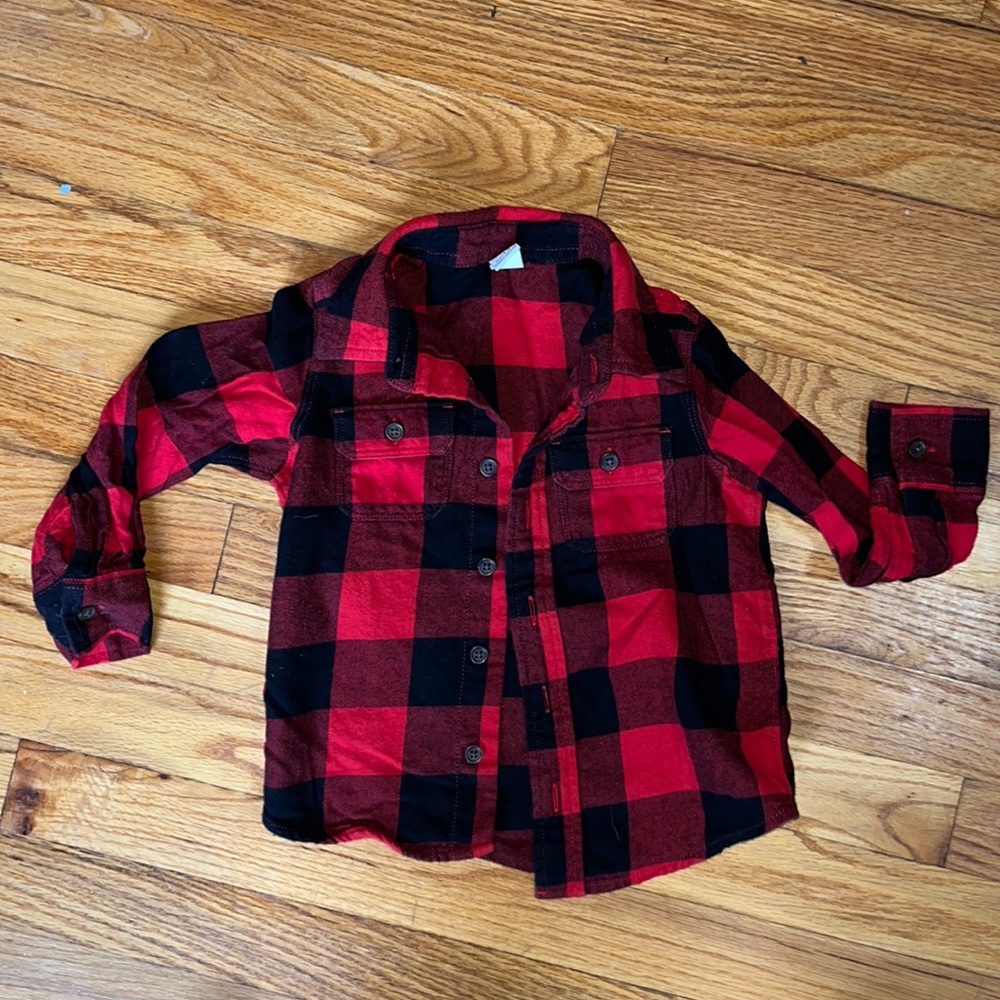 button-up flannel shirt